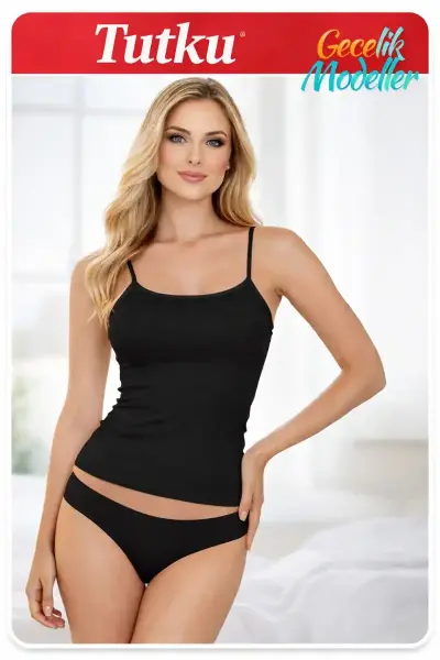 Tutku Renkli Ribana Bayan İp Askılı Atlet 6'lı