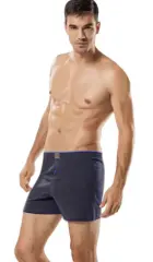 Tutku Erkek Penye Düz Düğmeli Boxer