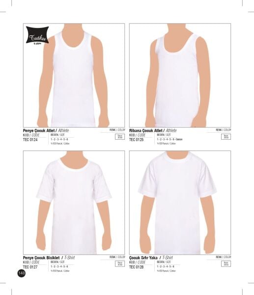 Tutku Erkek Çocuk Penye Atlet