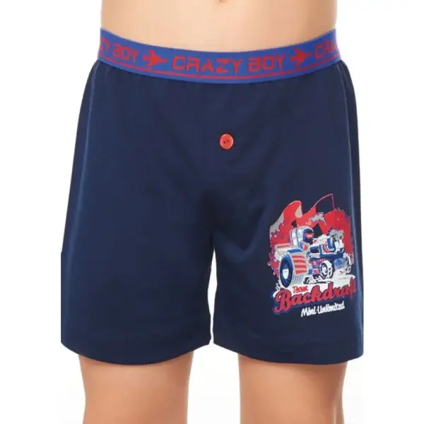 Tutku Erkek Çocuk Elastan Pamuk Baskılı Boxer XL-5