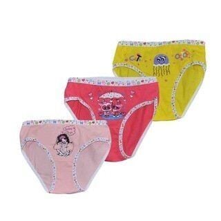 Tutku Kız Çocuk Elastan Önü Baskılı Bato Külot 6'lı