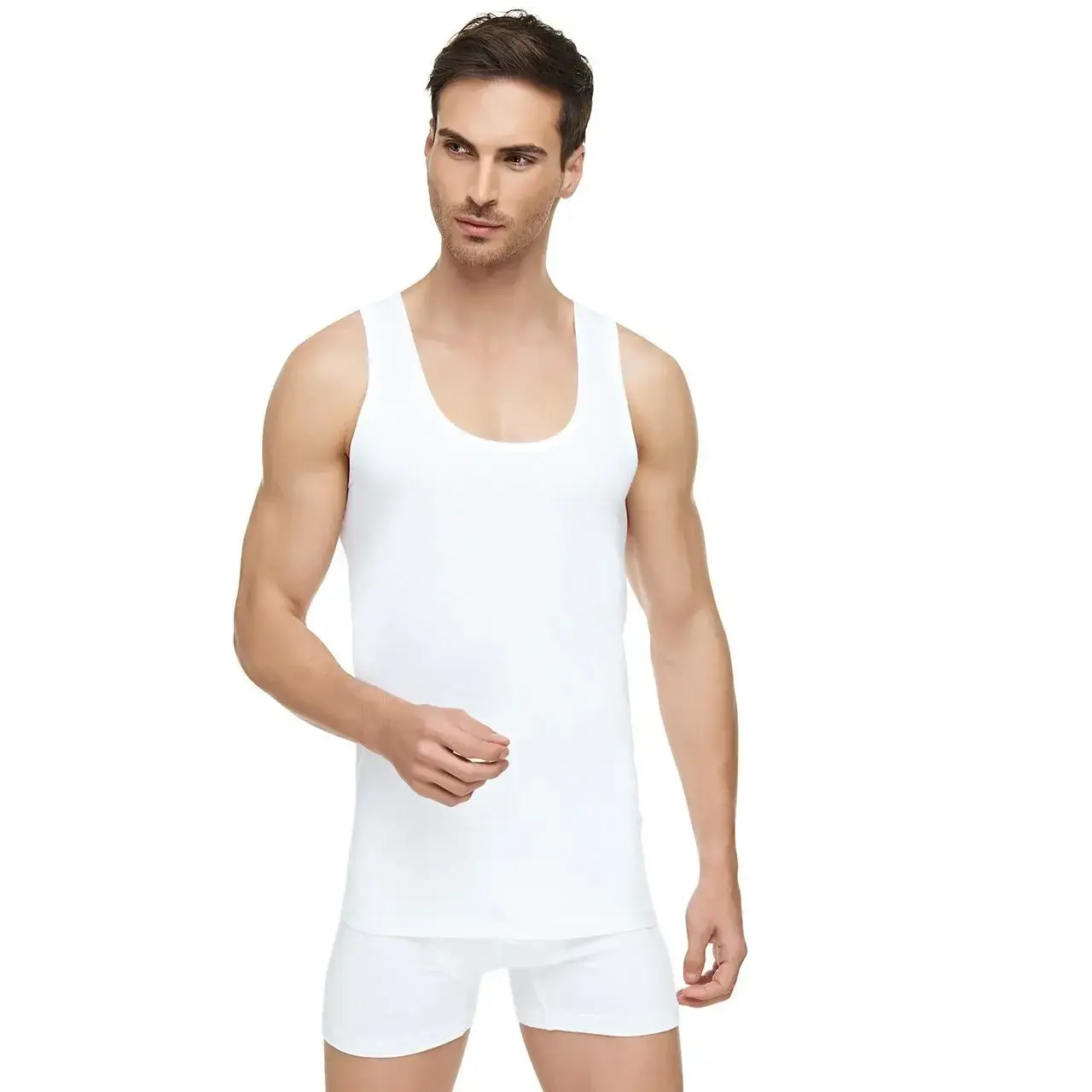 Tutku Elit 1001 Erkek Penye Atlet Beyaz - XXL-6