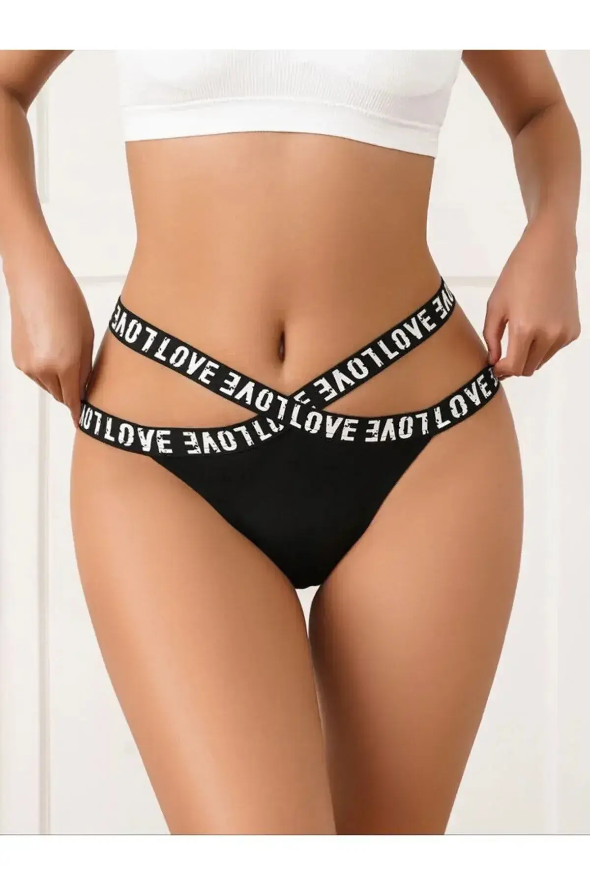 Feel Lady 1020 Siyah Külot Yüksek Bel Love – Dantel Detaylı Şık Kadın Külot