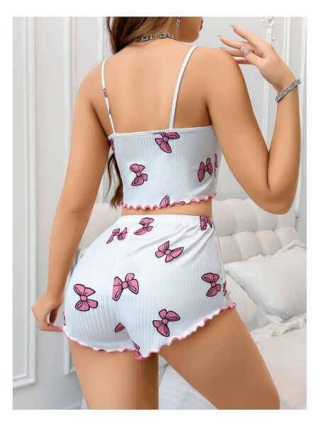 Lily Bianca 13094 Kadın Desenli Pamuklu Pijama