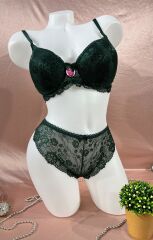 ECEM YILDIZ 3500 Dantelli Silikonlu Dolgulu Sütyen Takım