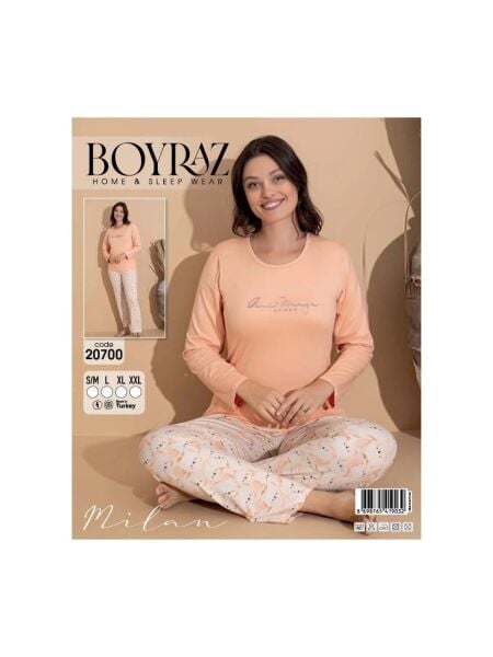 Boyraz 20700 Kadın Milan Uzun Kol Pijama Takımı
