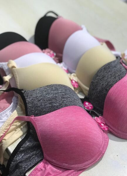 Ecem Yıldız 1500-TK Gri Kırçıllı Mikro Silikonlu Dolgulu Sütyen Külot Takımı