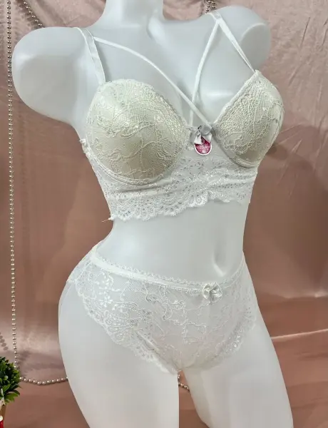 Ecem Yıldız 7510 Bralet Dolgulu İp Askılı Sütyen Takım Mürdüm - 80